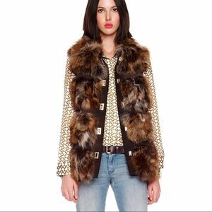 Michael Kors Vintage Fox Fur Lodge Vest.